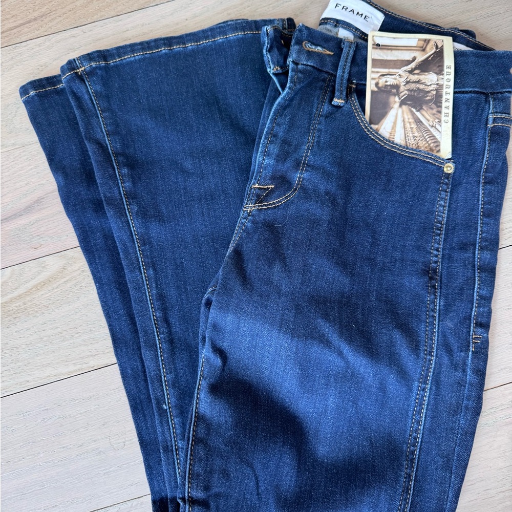 Frame Denim Women's Blue Jeans- le crop mini boot